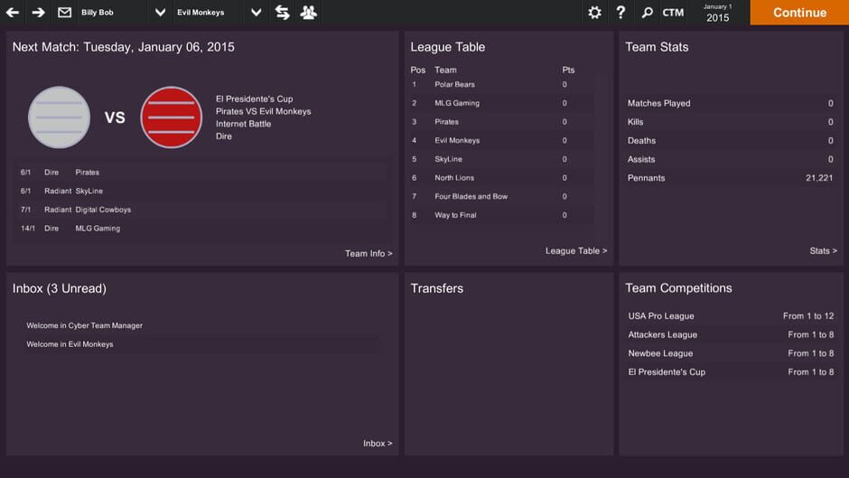 Cyber Team Manager Screenshot