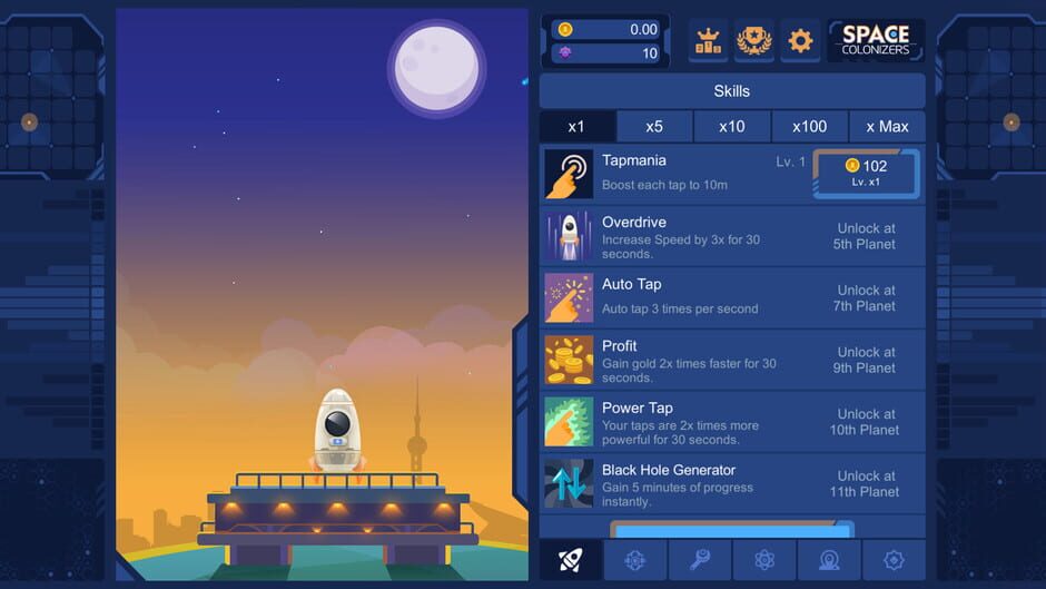 Space Colonizers Idle Clicker Screenshot
