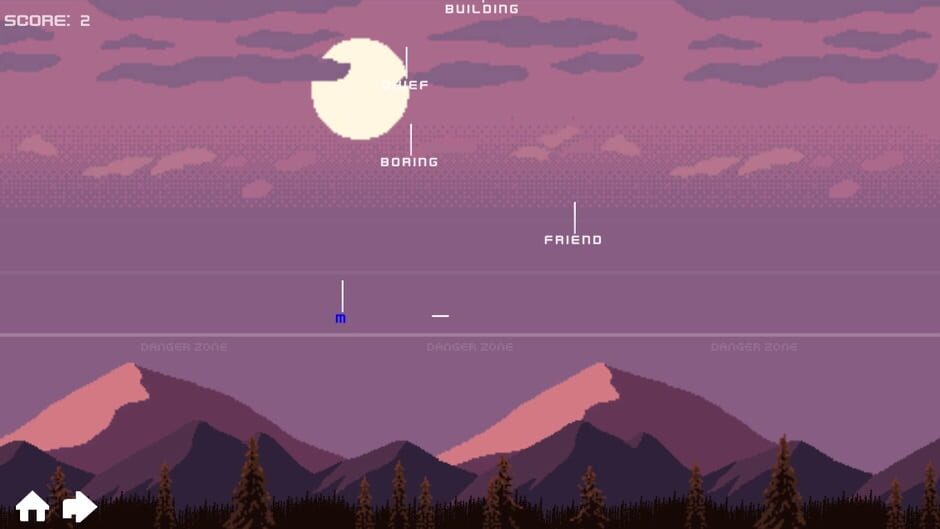 Typing game screenshot