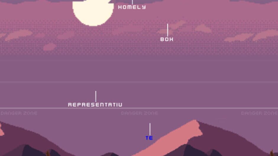 Typing game screenshot