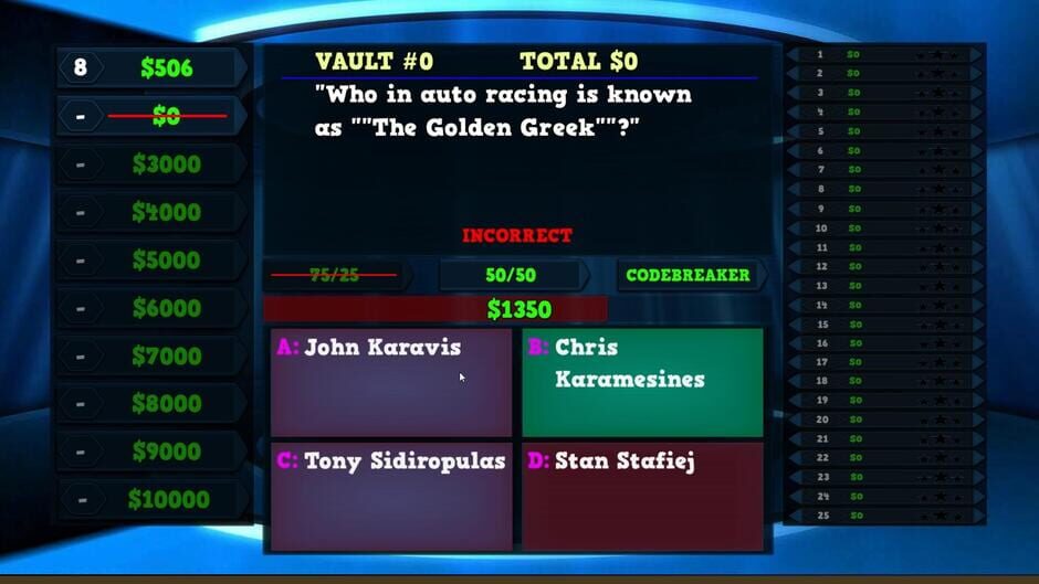 Trivia Vault: Auto Racing Trivia Screenshot