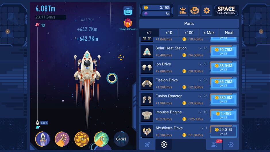 Space Colonizers Idle Clicker Screenshot