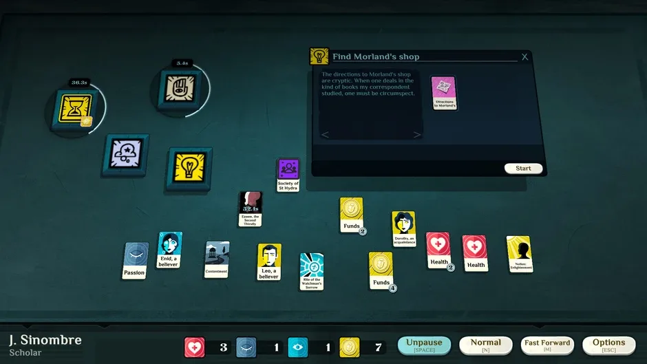 Cultist Simulator, captura de tela 5