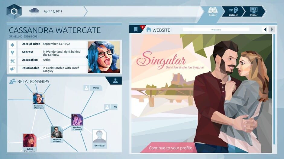 Screenshot Orwell: Keeping an Eye on You