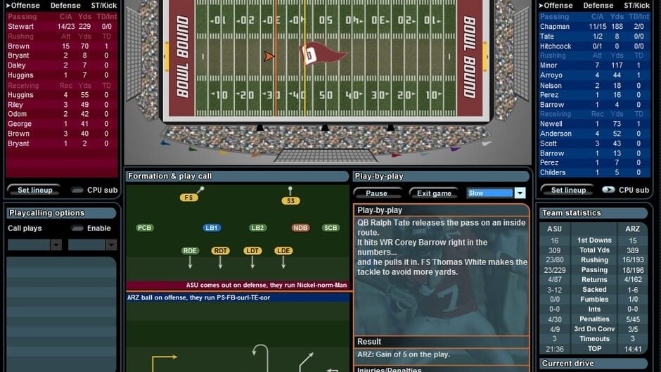 Bowl Bound College Football Screenshot