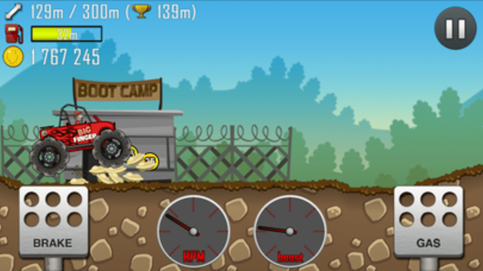 Hill Climb Racing - Manage your fuel as best you can, in this all