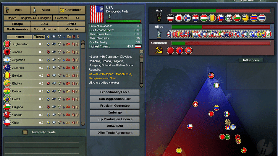 Hearts of Iron III Screenshot