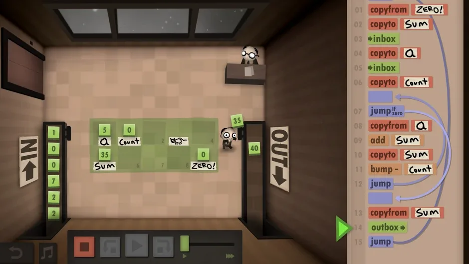 Human Resource Machine, captura de tela 1