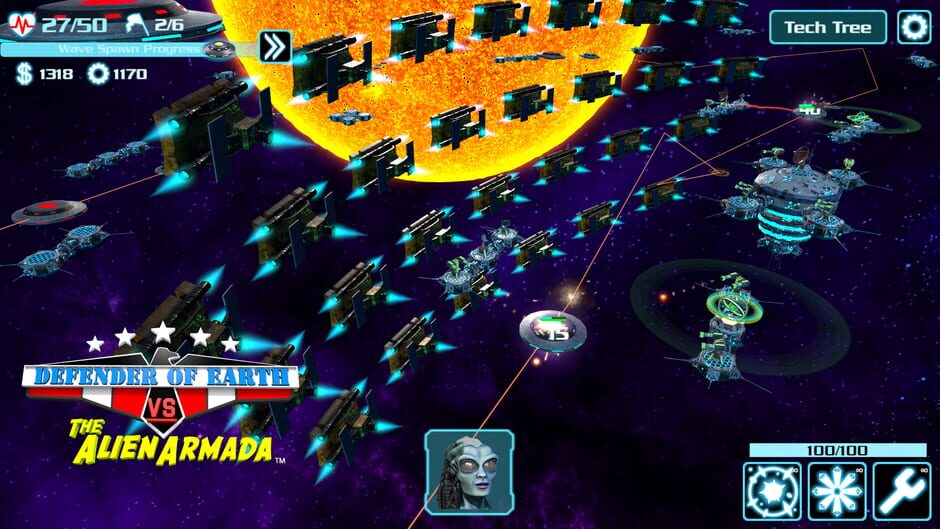 DEFENDER OF EARTH VS THE ALIEN ARMADA Screenshot
