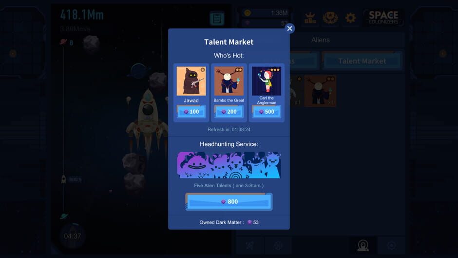 Space Colonizers Idle Clicker Screenshot