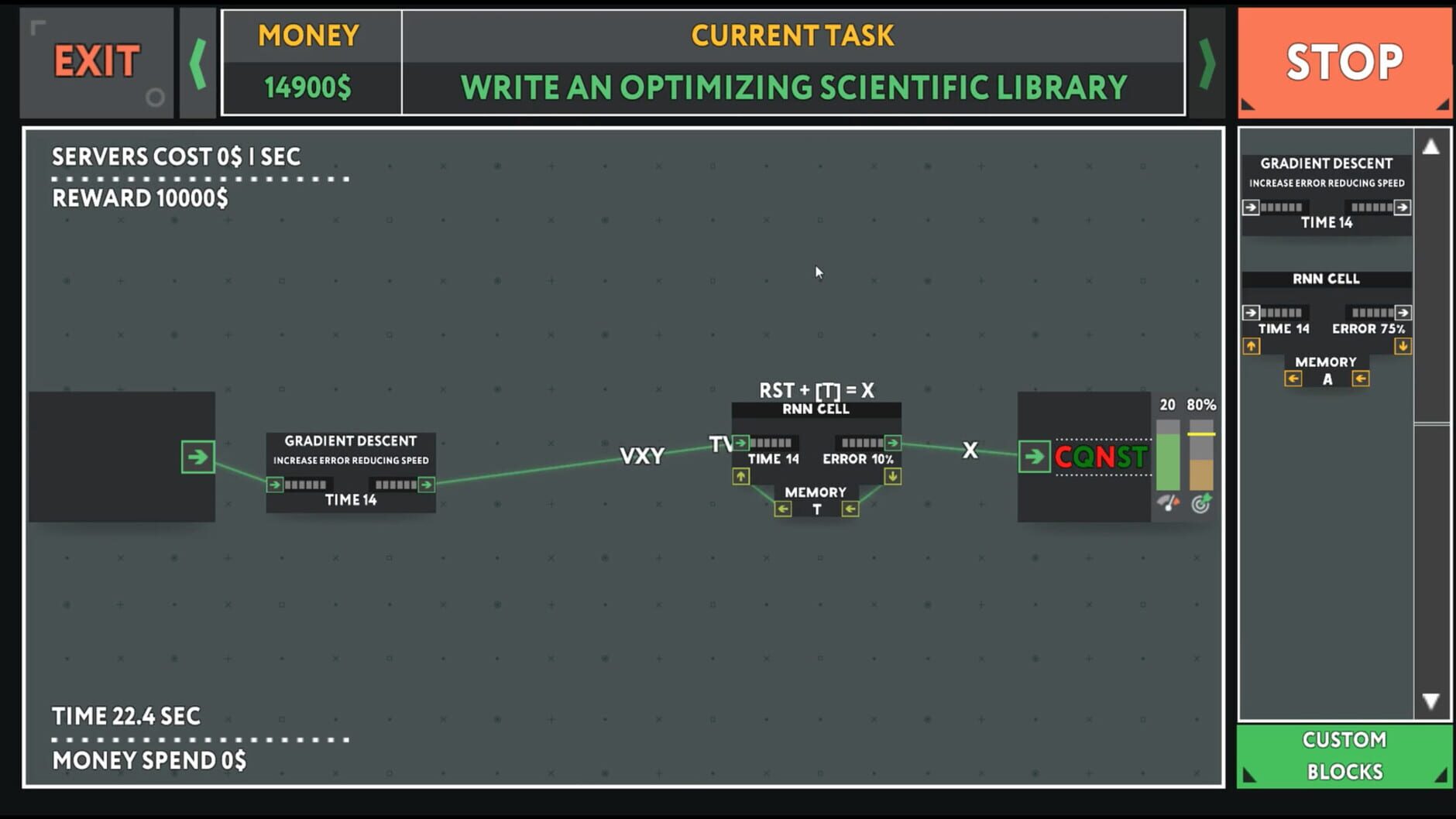 Screenshot for while True: learn()