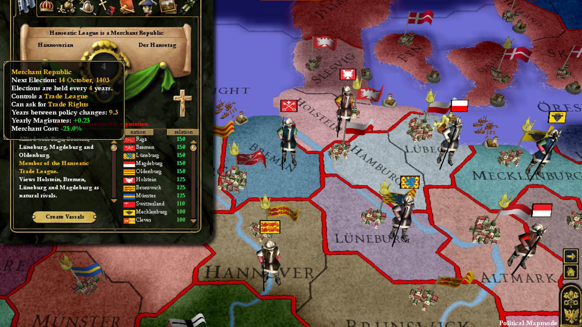 Screenshot for Europa Universalis III: Heir to the Throne
