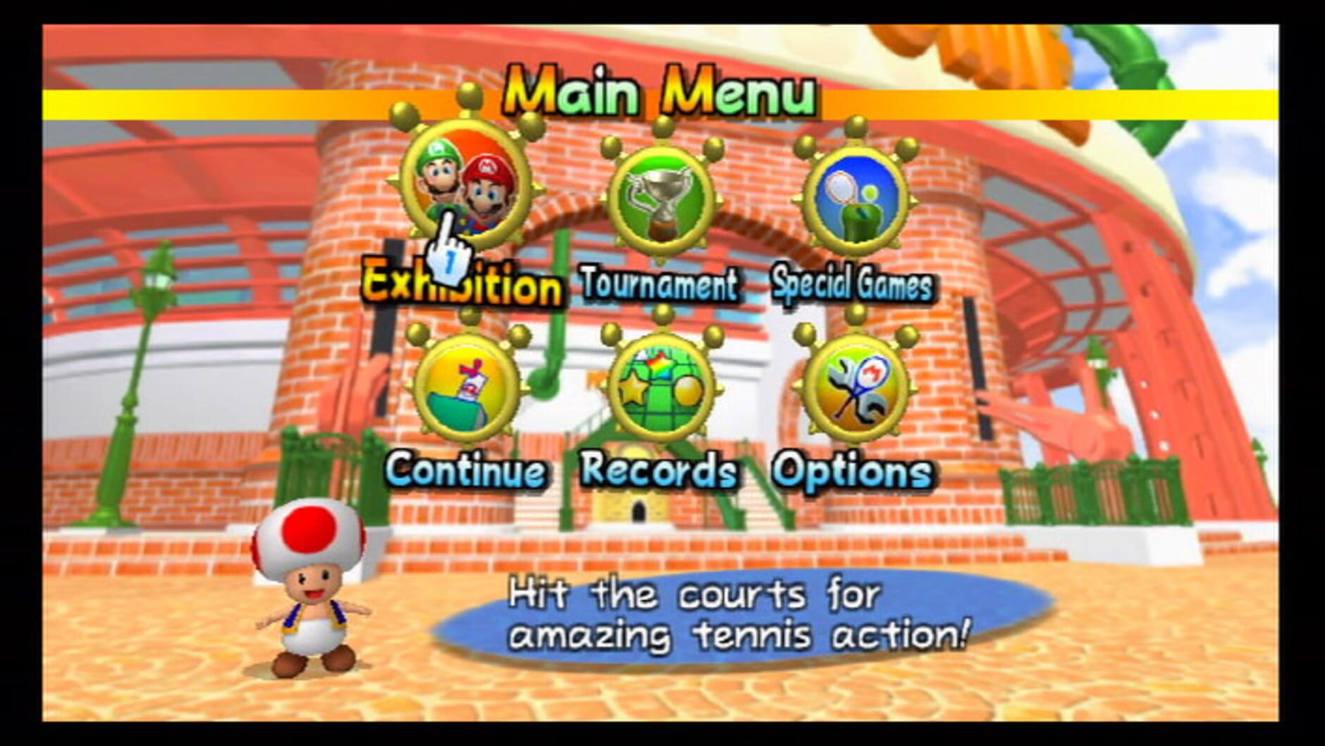 Screenshot for Mario Power Tennis