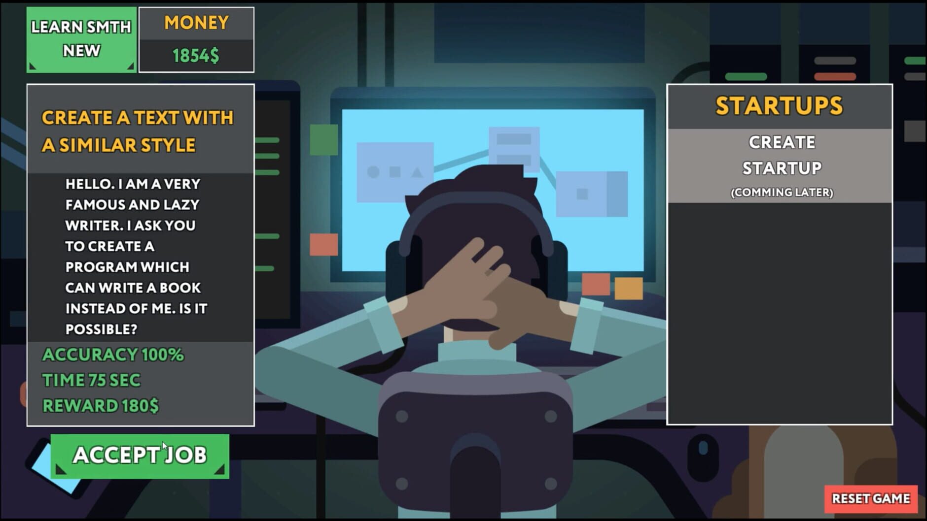 Screenshot for while True: learn()