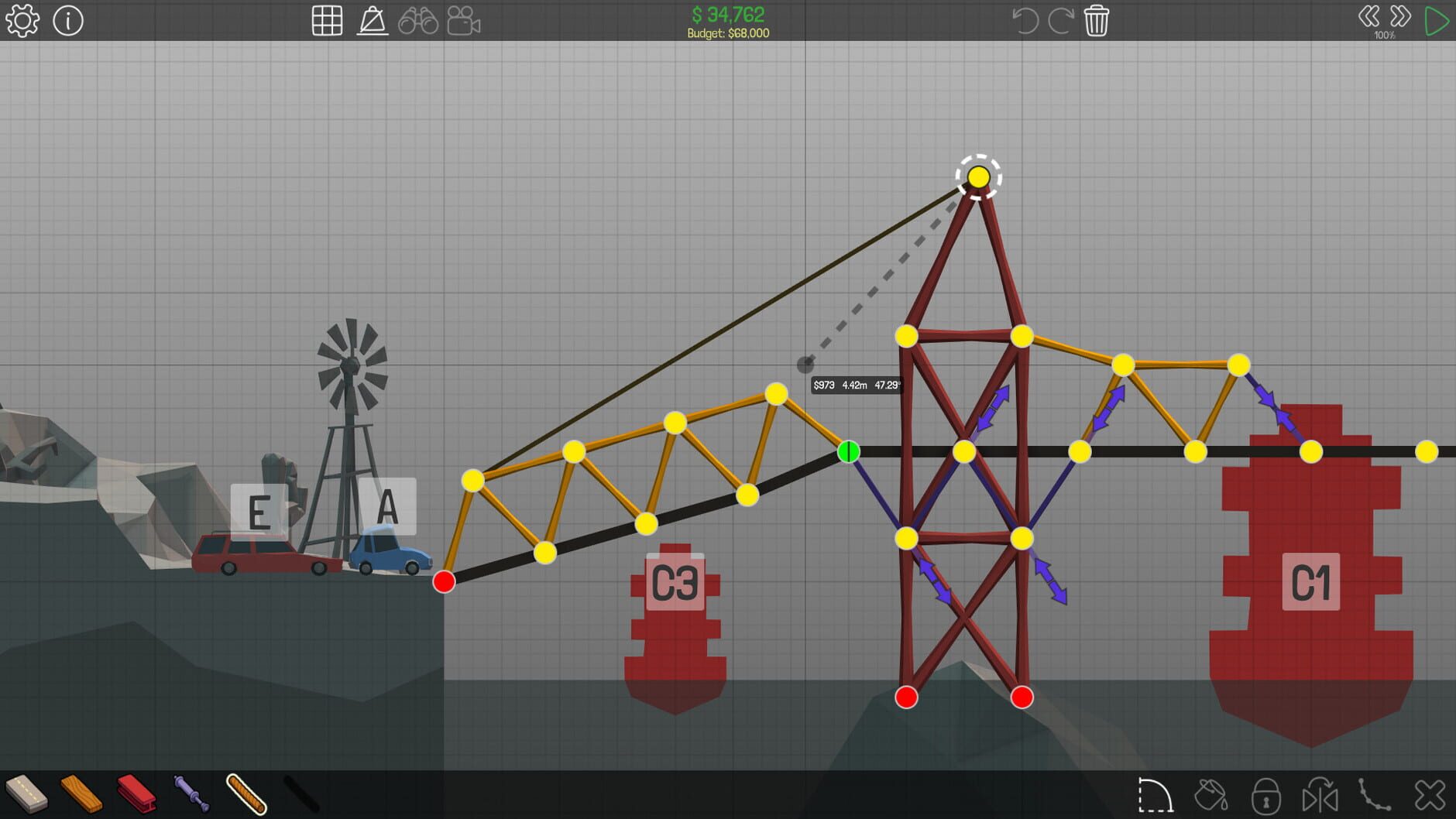 Screenshot for Poly Bridge