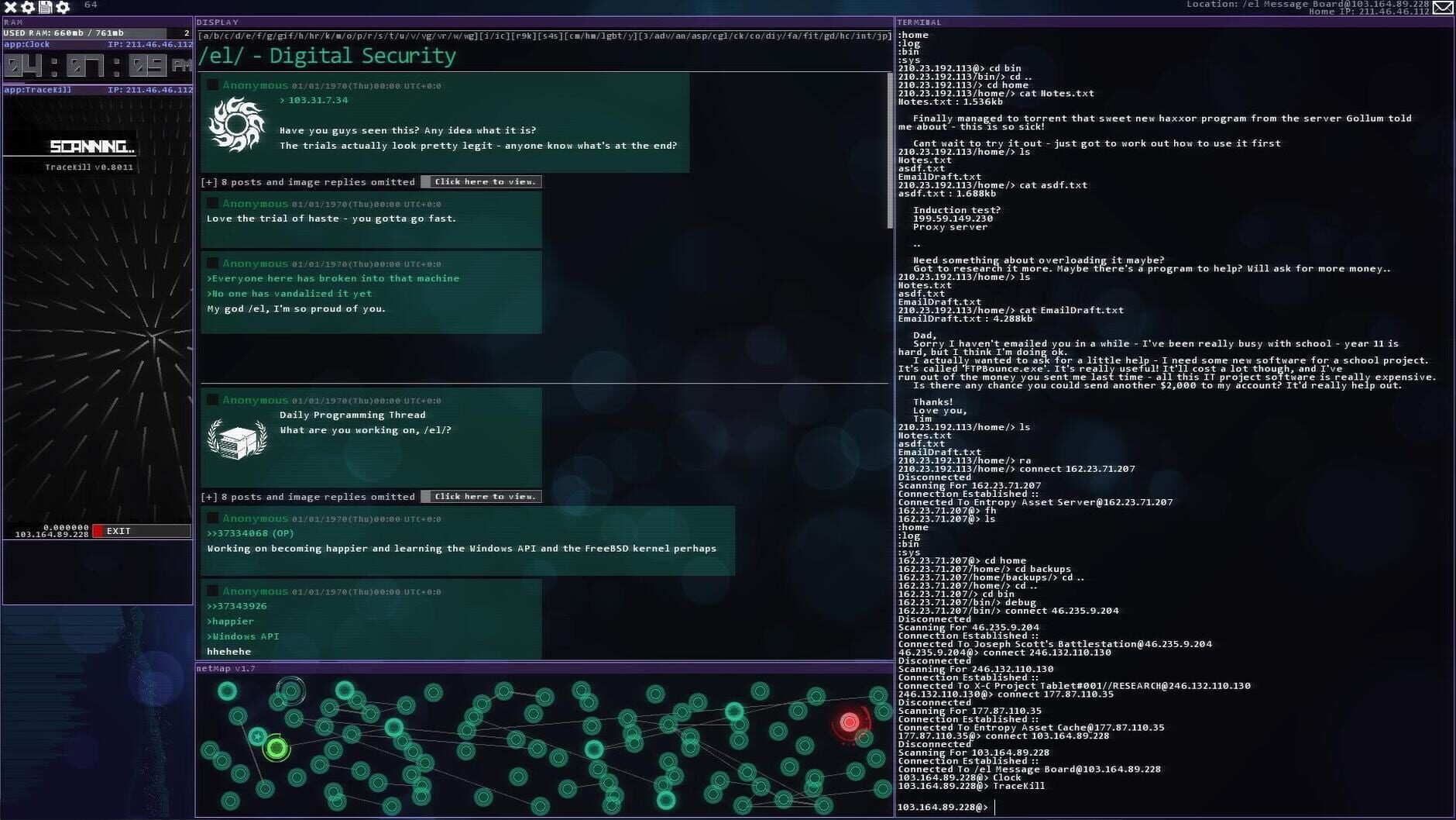 Screenshot for Hacknet