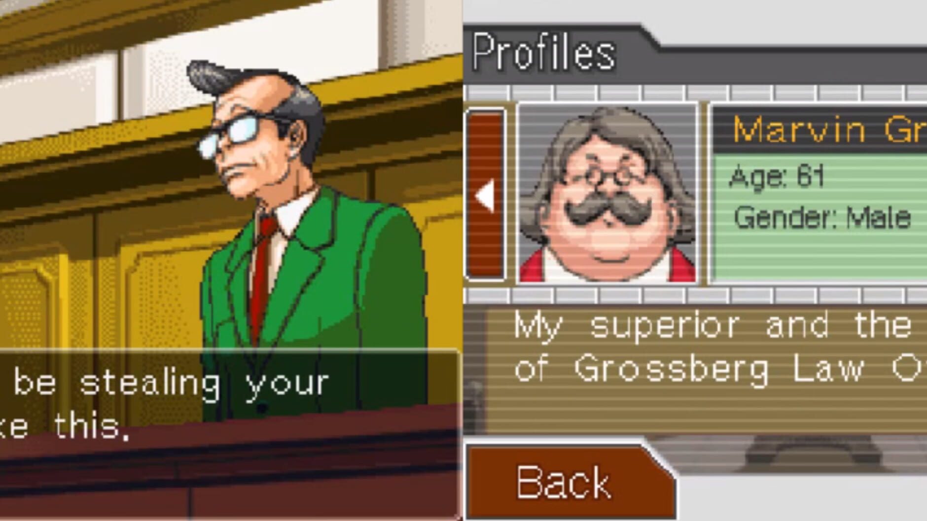 Screenshot for Phoenix Wright: Ace Attorney - Trials and Tribulations