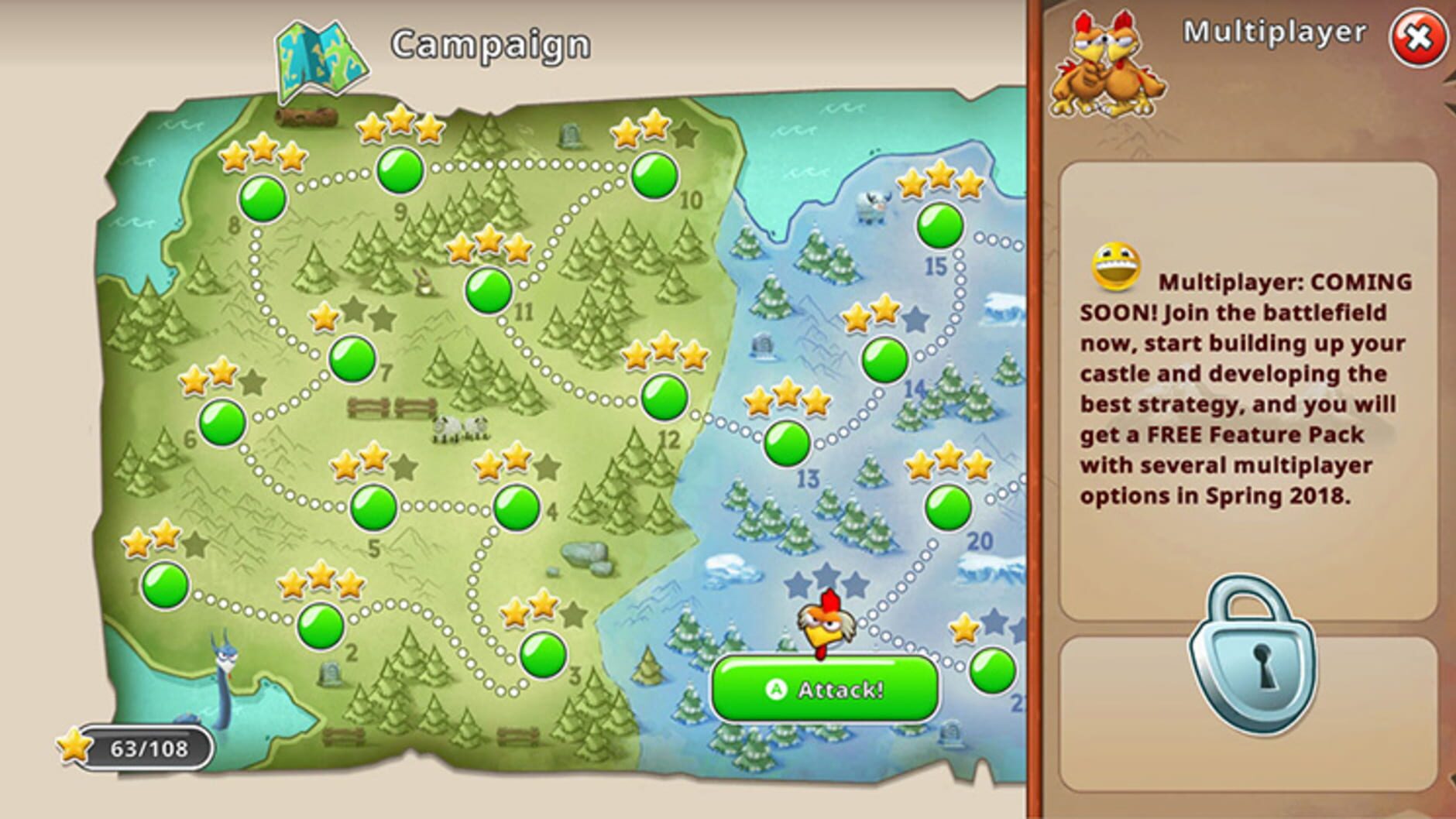 Screenshot for Moorhuhn Knights & Castles
