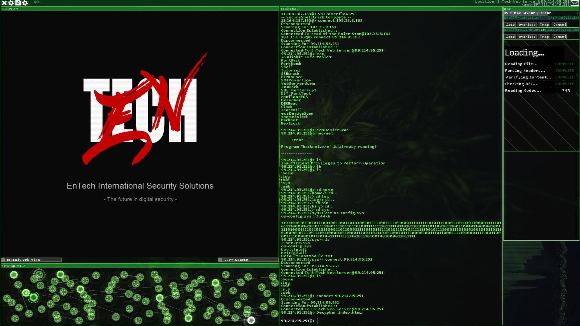 Screenshot for Hacknet