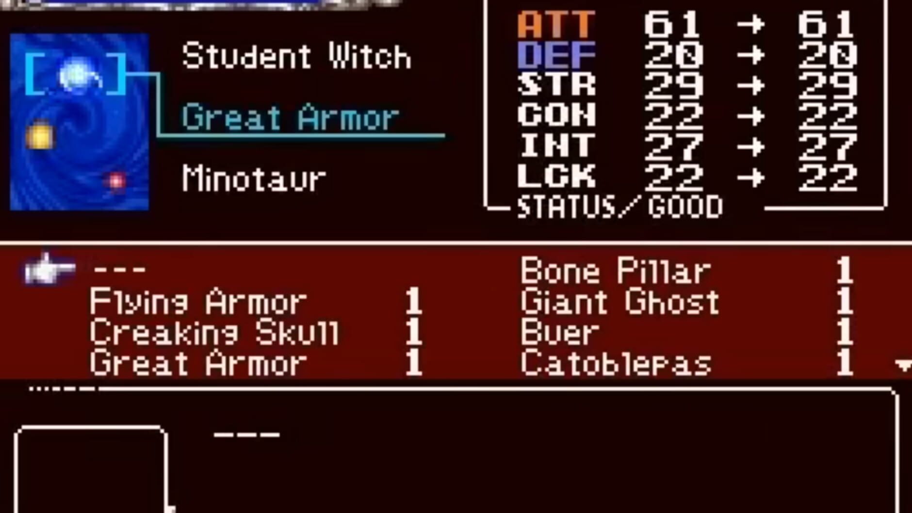 Screenshot for Castlevania: Aria of Sorrow