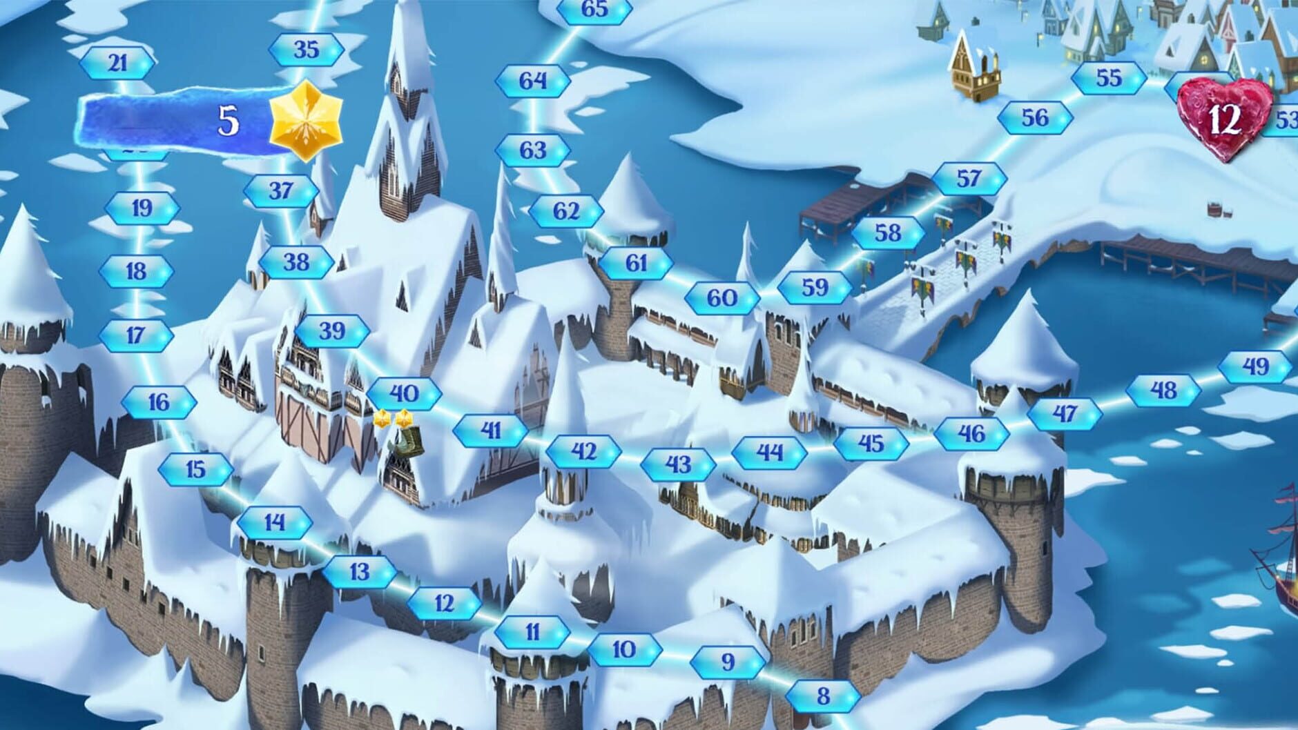 Screenshot for Frozen Free Fall: Snowball Fight