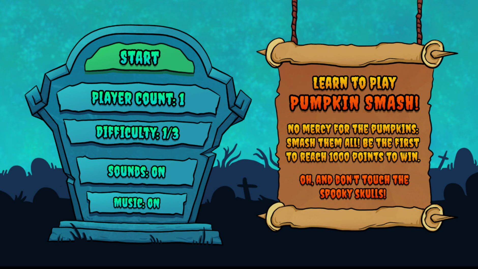 Screenshot for Learn to Play: Pumpkin Smash!