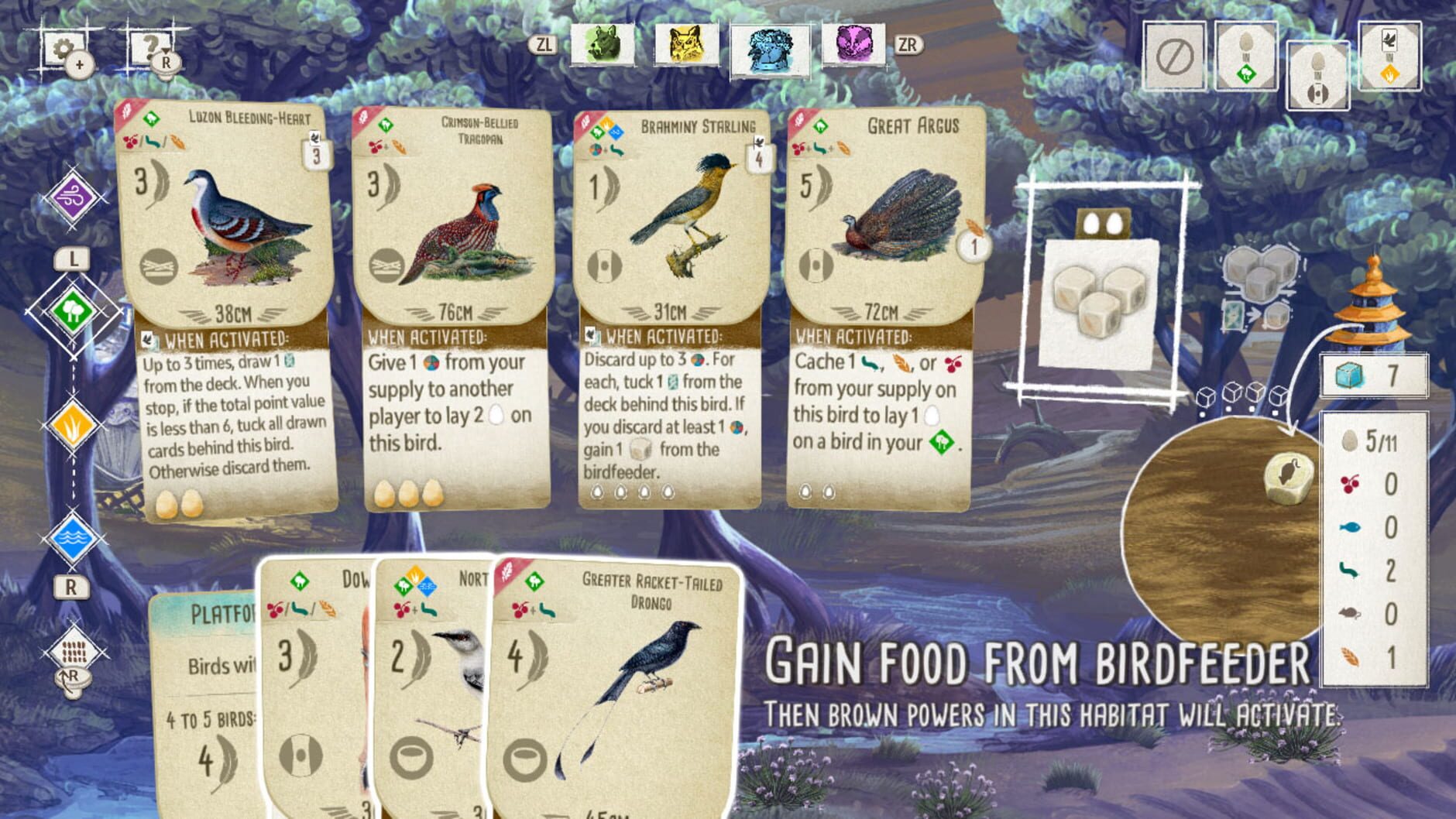 Screenshot for Wingspan: Bird Pack - Additional Asian Avians