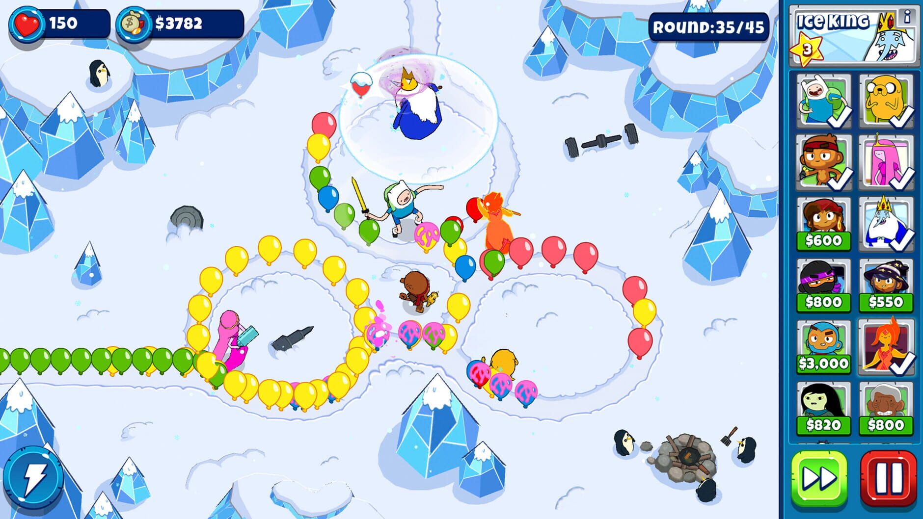 Screenshot for Bloons Adventure Time TD