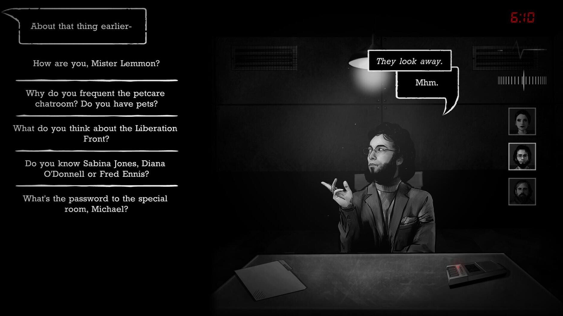 Screenshot for Interrogation: You Will Be Deceived