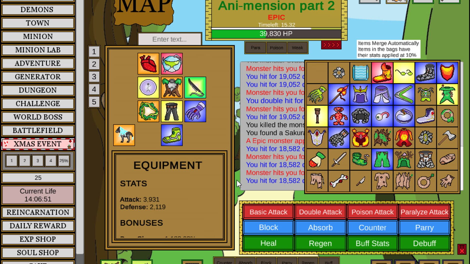 Screenshot for Wizard and Minion Idle