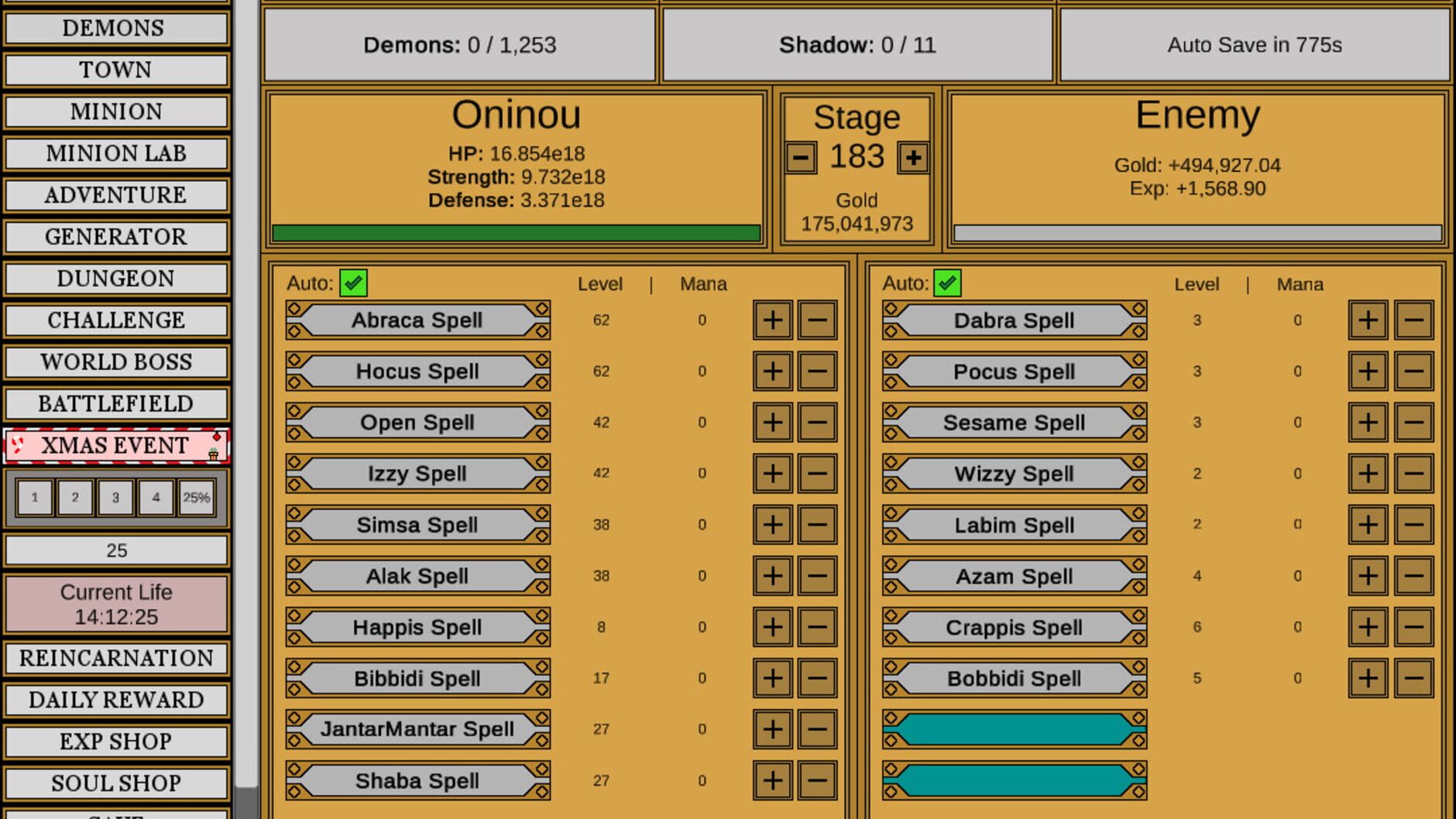 Screenshot for Wizard and Minion Idle