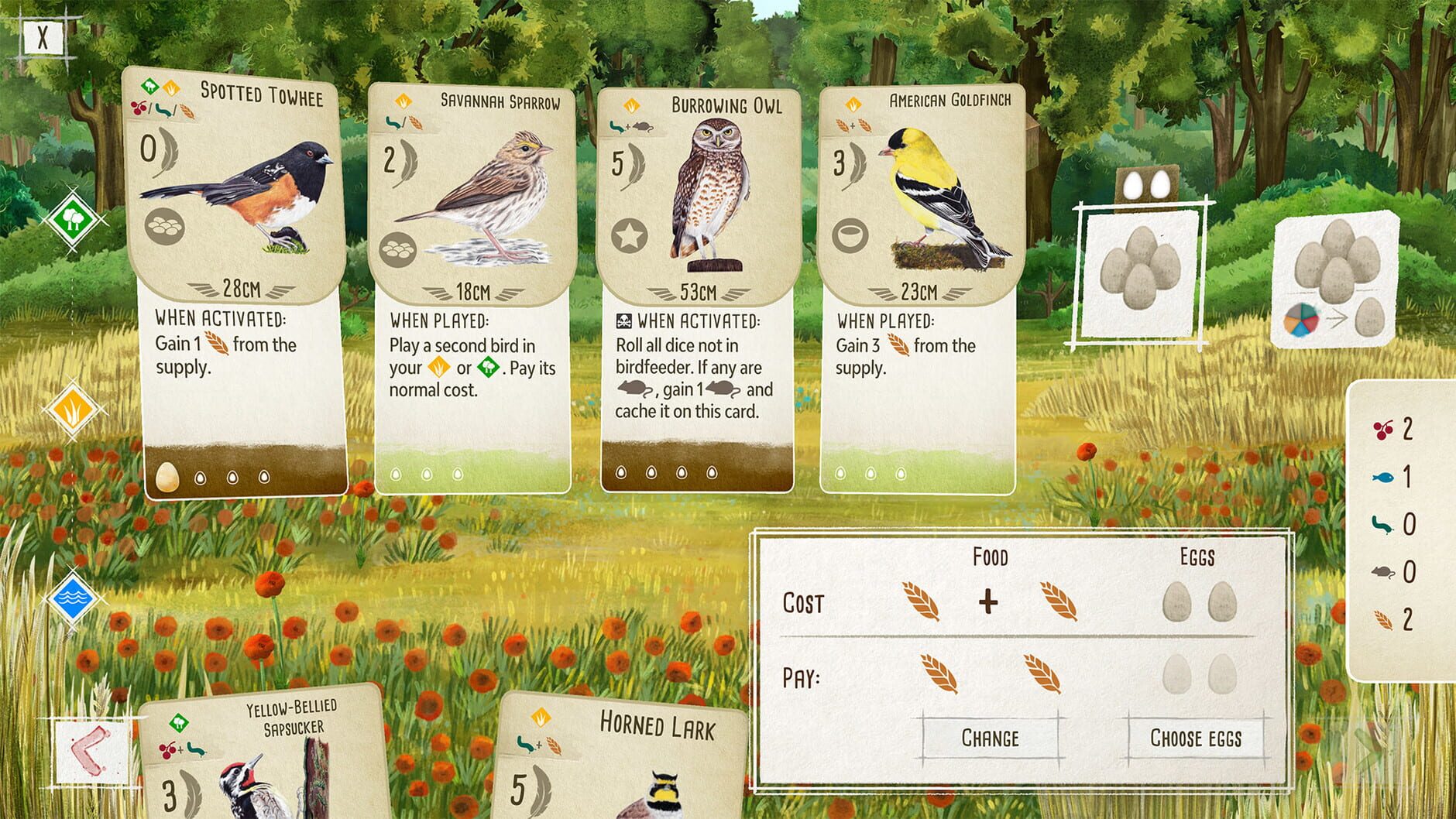 Screenshot for Wingspan