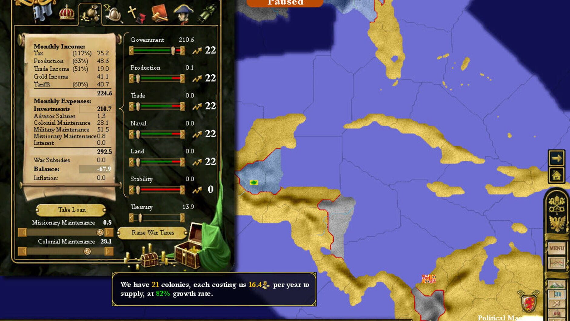 Screenshot for Europa Universalis III: In Nomine