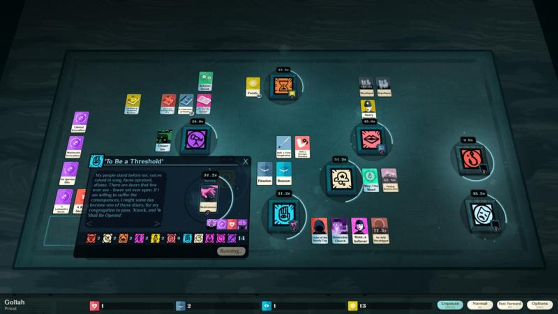 Screenshot for Cultist Simulator: The Priest