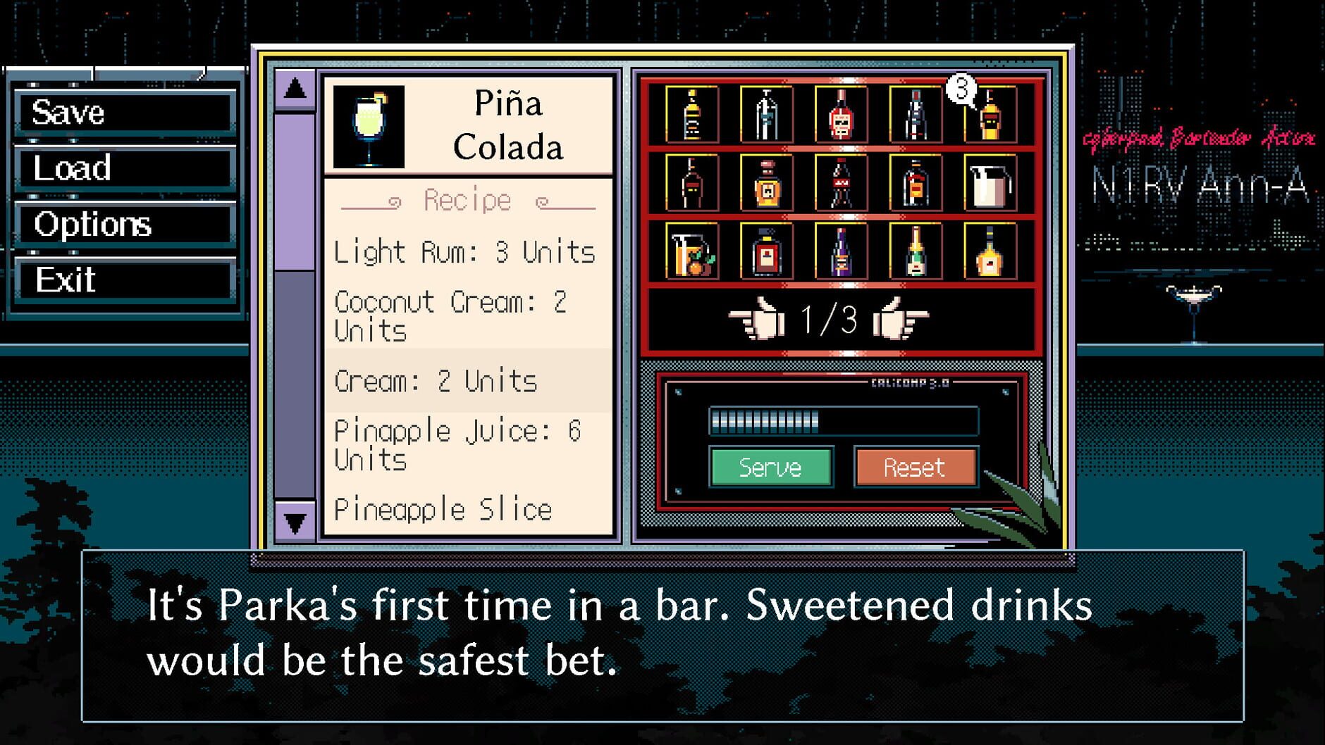 Screenshot for N1RV Ann-A: Cyberpunk Bartender Action