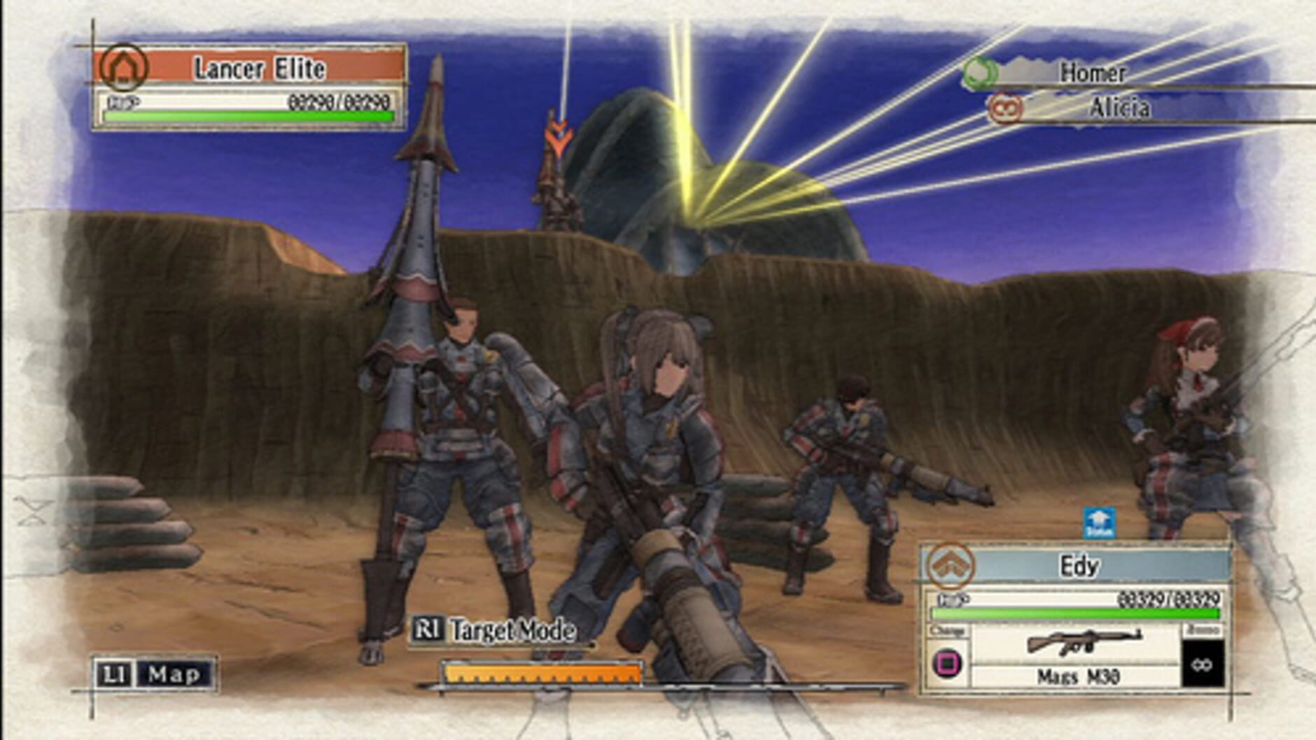 Screenshot for Valkyria Chronicles: Challenge of the Edy Detachment