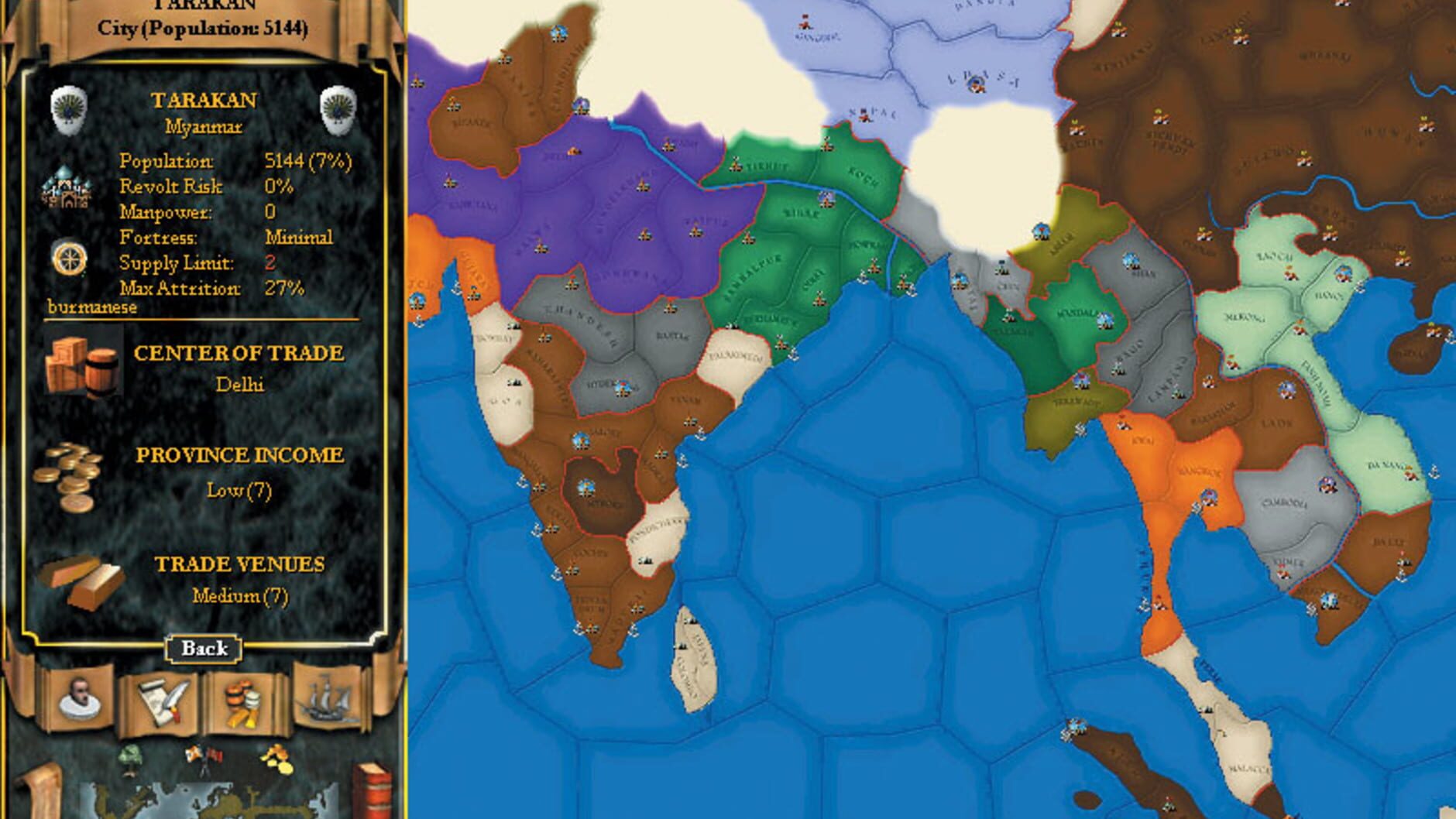 Screenshot for Europa Universalis II