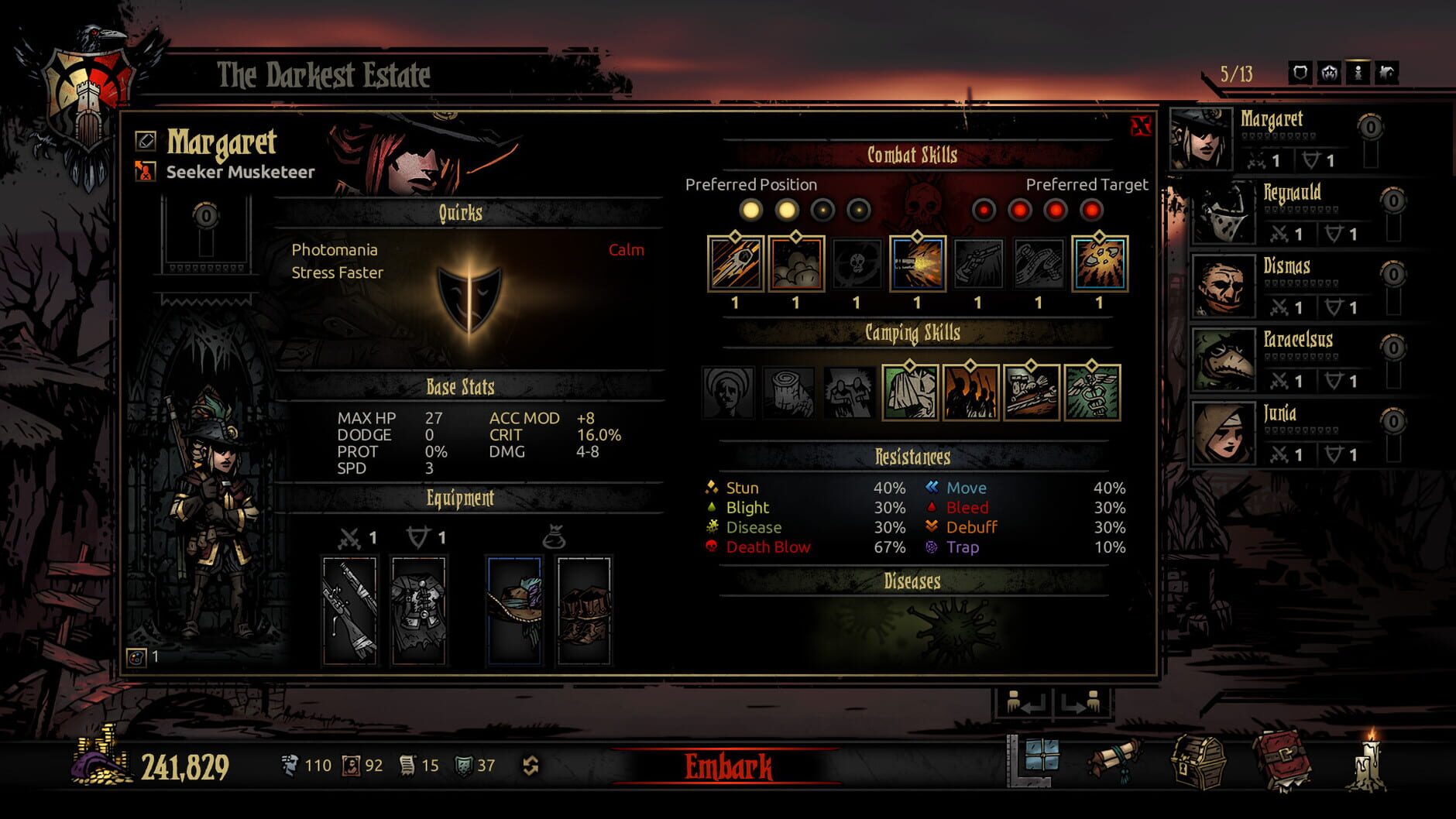 Screenshot for Darkest Dungeon: The Musketeer