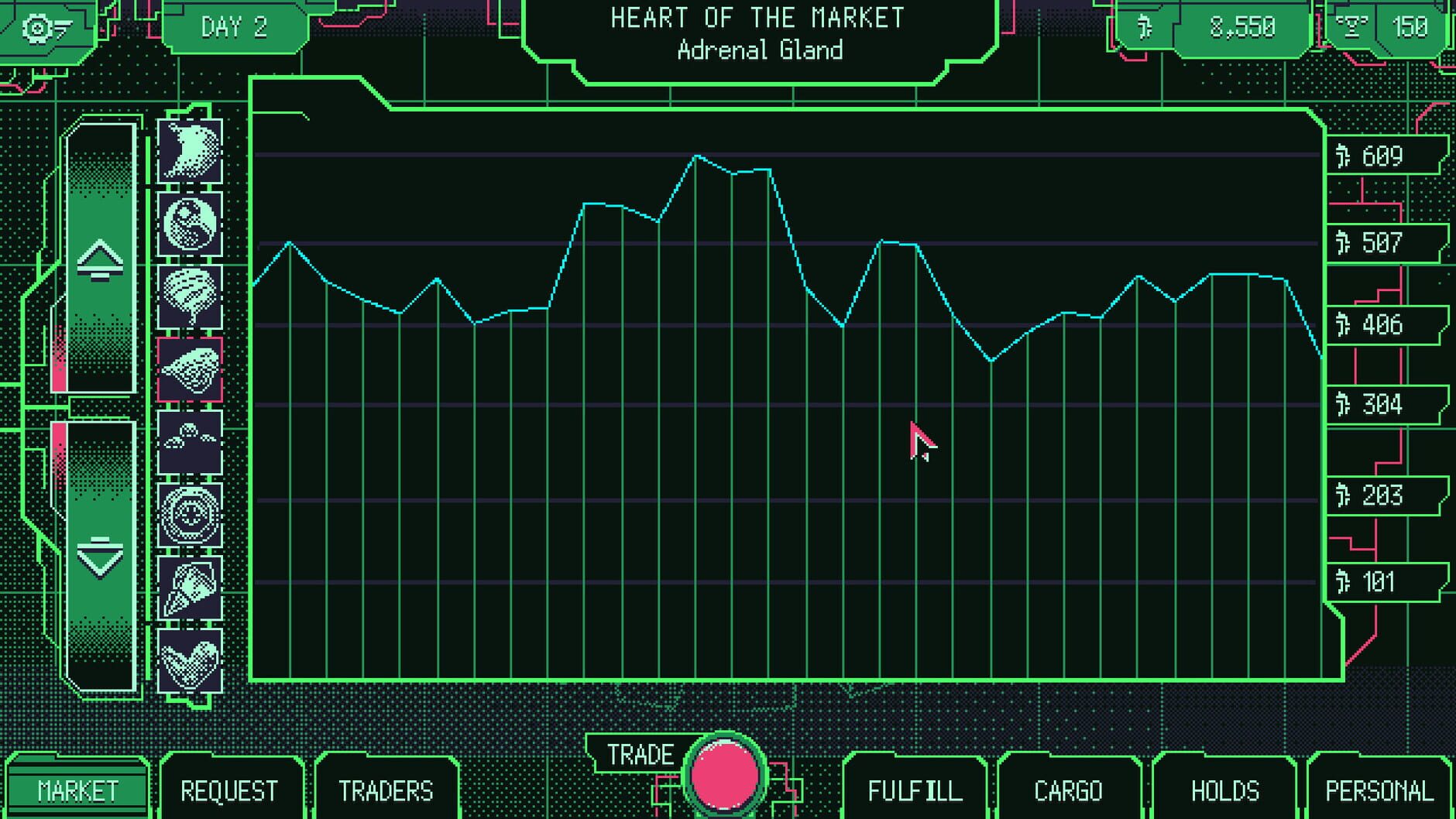 Screenshot for Space Warlord Organ Trading Simulator