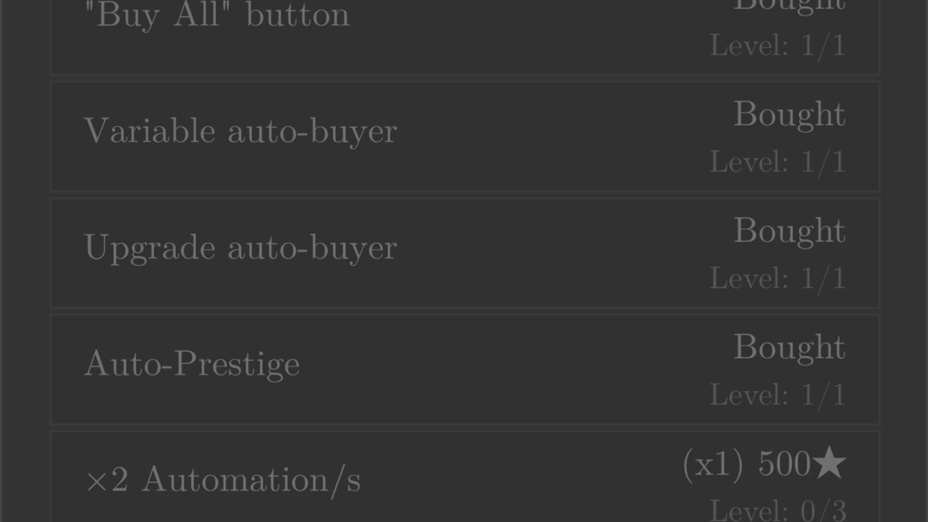 Screenshot for Exponential Idle