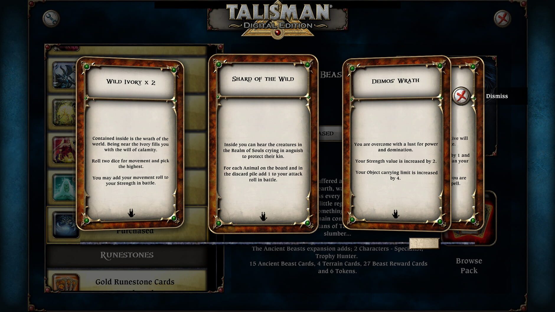 Screenshot for Talisman: The Ancient Beasts