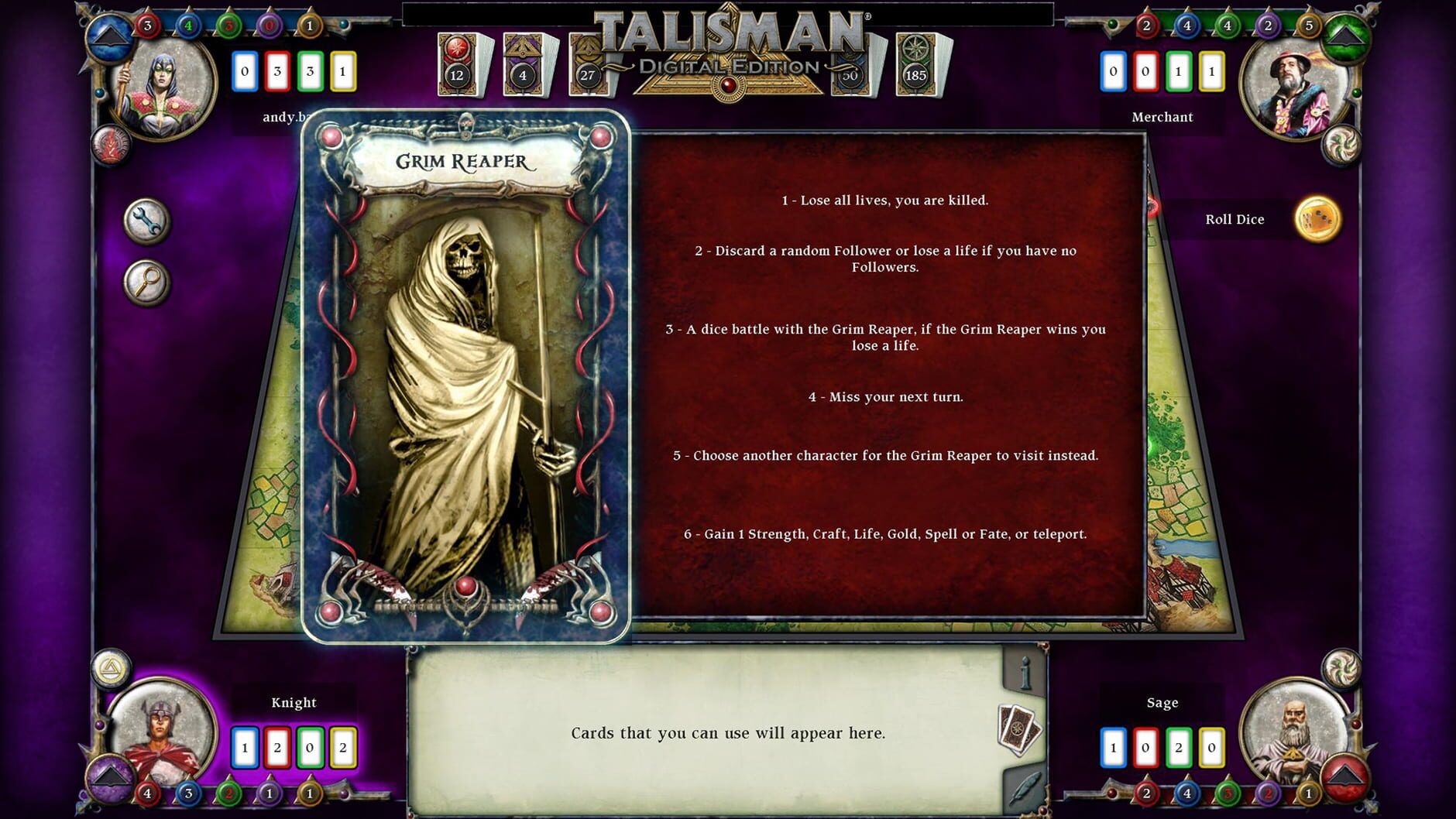 Screenshot for Talisman: Digital Edition - The Reaper