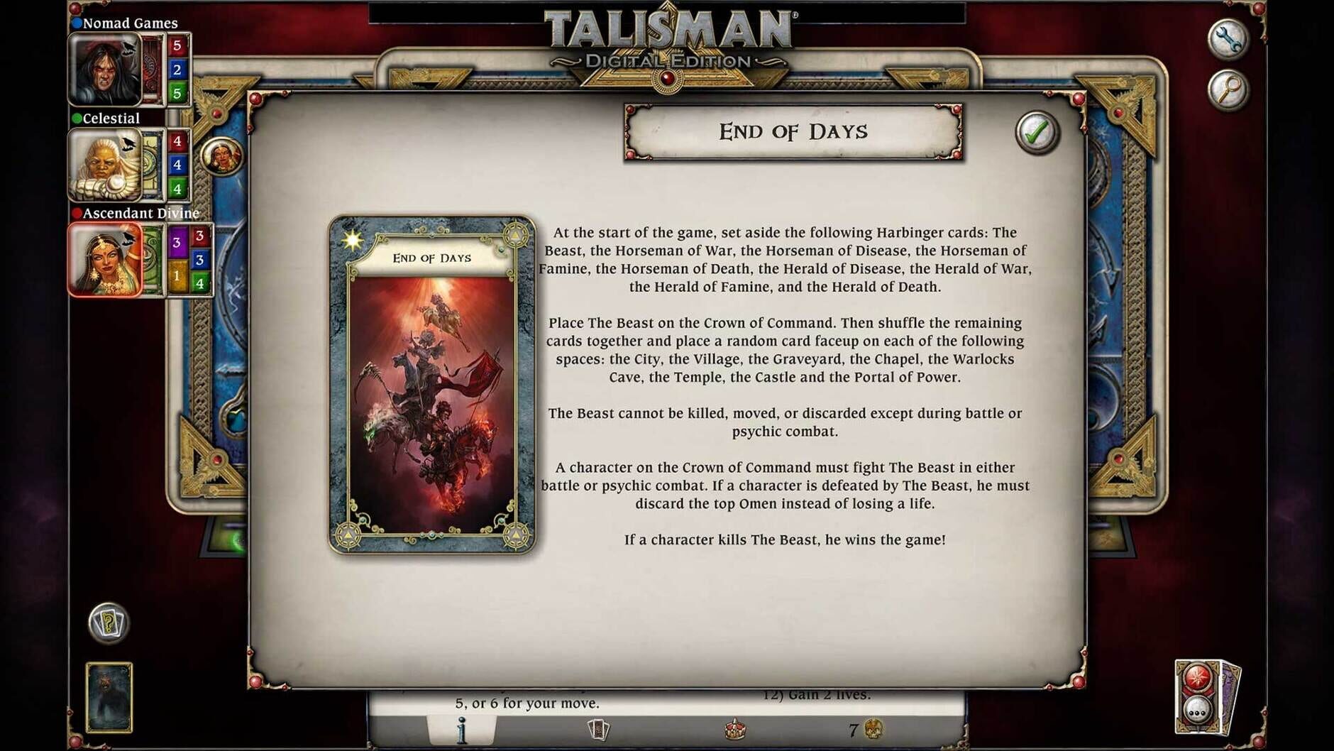 Screenshot for Talisman: The Harbinger