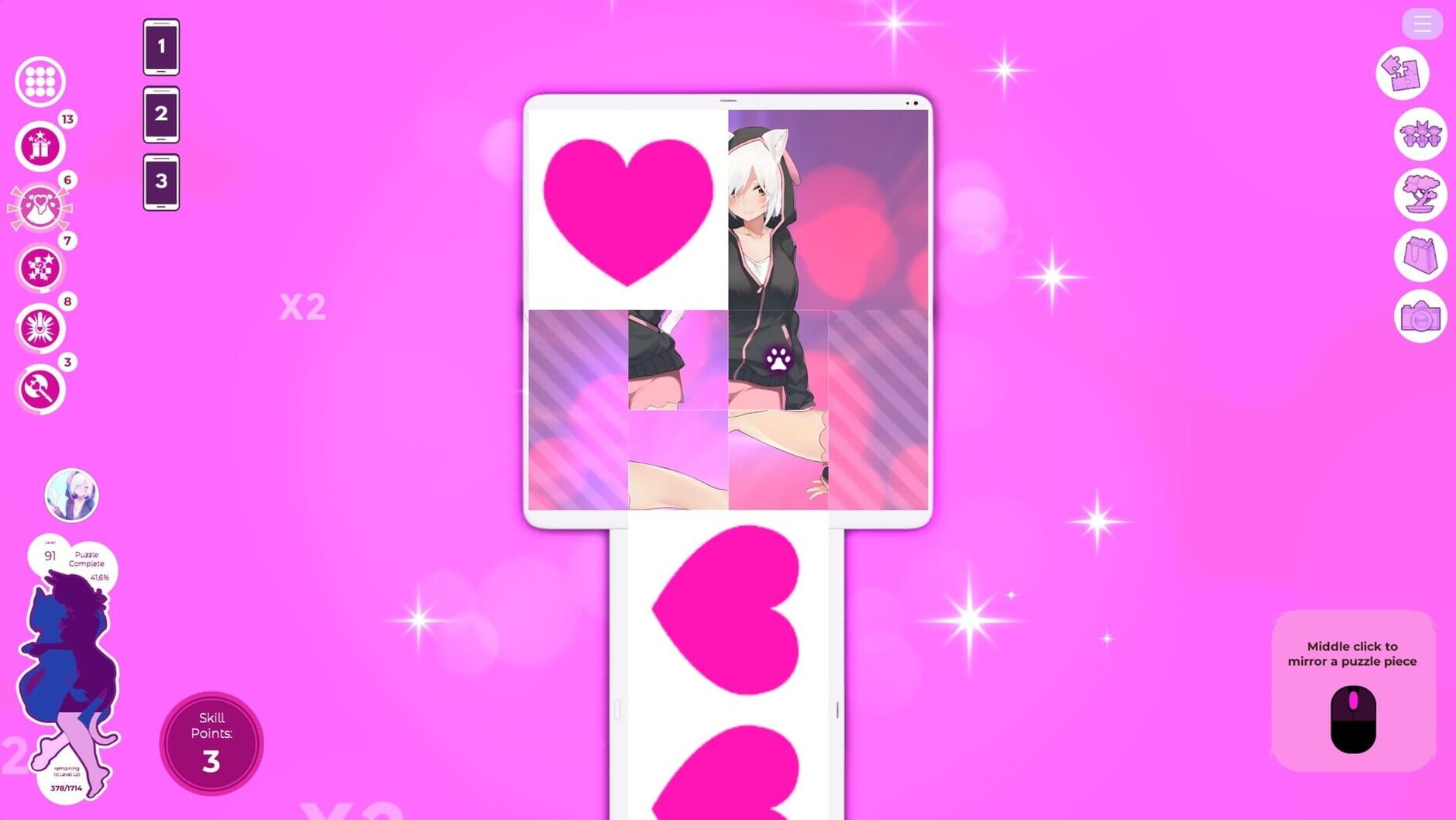Screenshot for Mosaique Neko Waifus 3