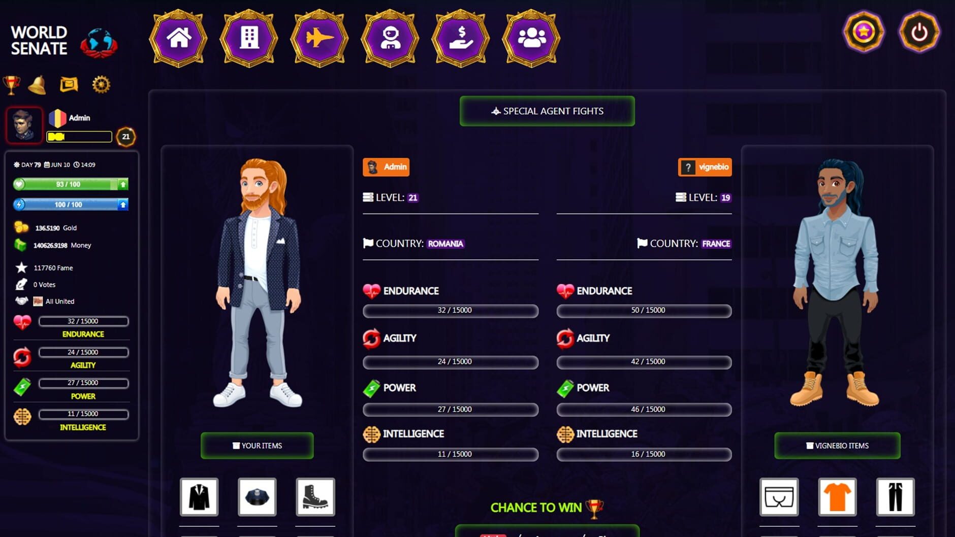 Screenshot for World Senate Game - Free Online Multiplayer Game