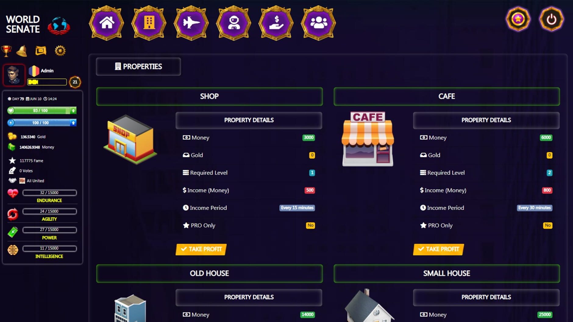 Screenshot for World Senate Game - Free Online Multiplayer Game
