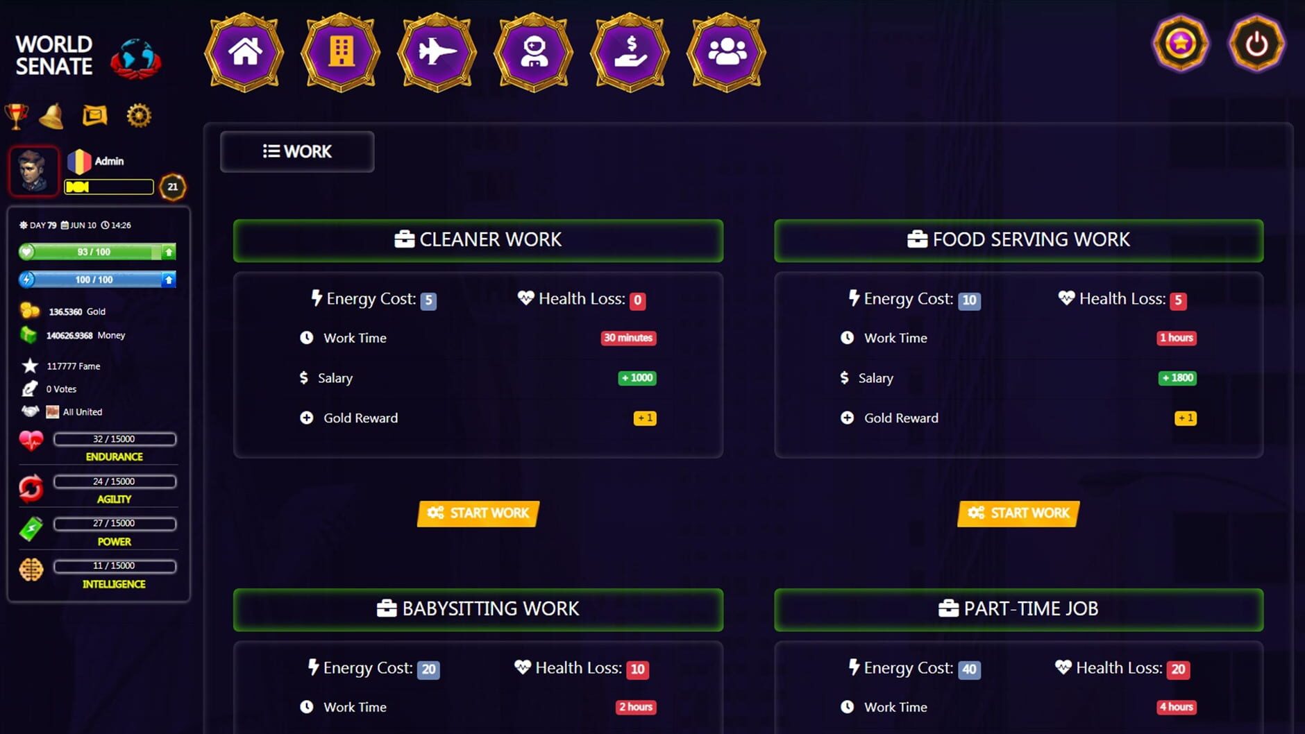 Screenshot for World Senate Game - Free Online Multiplayer Game