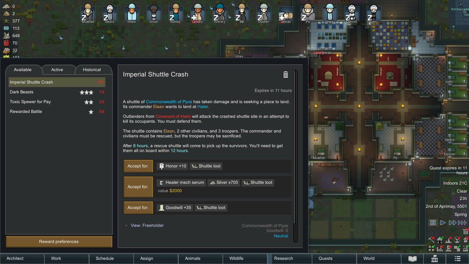 Screenshot for RimWorld: Royalty