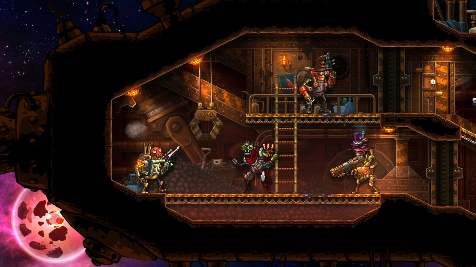 Screenshot for SteamWorld Heist: Hatbox - Hatful Eight + 2