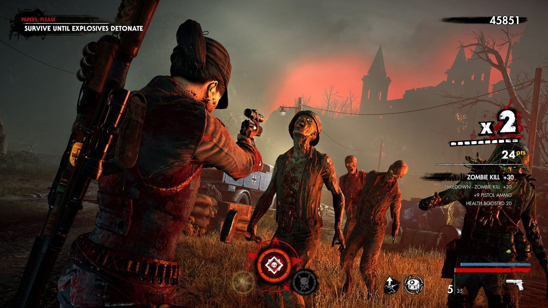 Screenshot for Zombie Army 4: Dead War - Mission 8: Abaddon Asylum